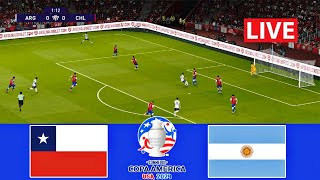 Argentina vs Chile Live Football  Copa America 2024  Chile vs Argentina gameplay pes21 [upl. by Oniliuqnart]