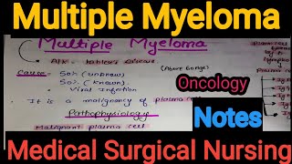 Notes Of Multiple Myeloma in Medical Surgical Nursing in Hindi  Bsc Nursing Oncology [upl. by Octavie890]