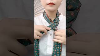 how to tie scarf around neck scarfstyles scarftie scarftutorial shorts [upl. by Atilam]