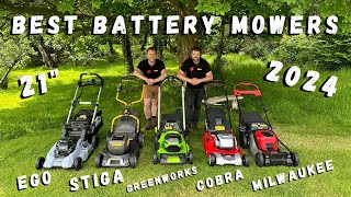 The 5 BEST 21quot Homeowner Battery LAWN MOWERS IN 2024 [upl. by Hussein]