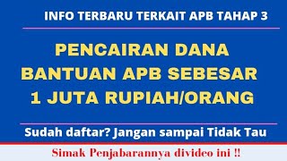 Skema pencairan dana bantuan APB 1 jutaorang [upl. by Franni]