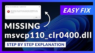 msvcp110clr0400dll Error Windows 11  2x FIX  2023 [upl. by Handler793]
