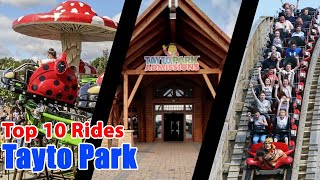 Top 10 rides at Tayto Park  2021 [upl. by Jariv94]