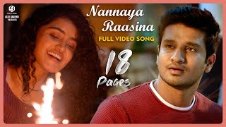 Nannaya Raasina Full Video Song  4K  18 Pages Songs  Nikhil Anupama  Surya Pratap  Gopi Sundar [upl. by Rohpotsirhc]