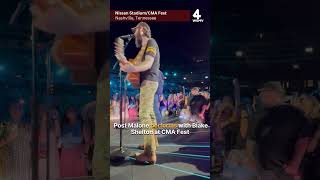 Post Malone performs with Blake Shelton at CMA Fest in Nashville [upl. by Montague]