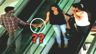 Touching Girls Hand On Escalator  Escalator Prank  PrankBuzz [upl. by Yedorb]