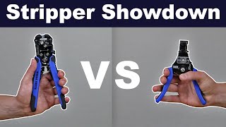 The Best Wire Stripper for a Van or RV Power System  Klein Katapult vs SelfAdjusting Stripper [upl. by Arimak]