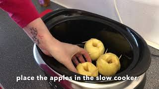 filled apples from the slowcooker  Crockpot [upl. by Enilesoj]