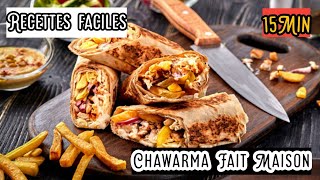 Recettes Faciles  Chwarma Fait Maison [upl. by Natiha497]