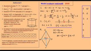 Model oficial Evaluare Nationala 2018 Matematica [upl. by Lucier]