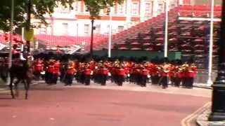 Trooping the Colour rehearsal May 2014  march off [upl. by Ayyidas]