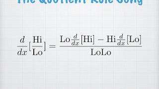 Quotient Rule Song [upl. by Mowbray]