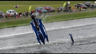 Owen Jelf F2 Powerboat Crash Photo Sequence  UIM F2 World Championships Nottingham 2013 [upl. by Aihsakal]