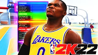 NBA 2K22 PRIME MVP RUSSELL WESTBROOK BUILD  VERSATILE SLASHING PG W CONTACT DUNKS  58 BADGES [upl. by Mord]