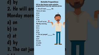 PrepositionPrepositions in English GrammarPrepostion Quiz viralshort [upl. by Vickey]