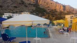 Palm Bay Hotel swimming pool and sea view Pefki Rhodes [upl. by Chapland]