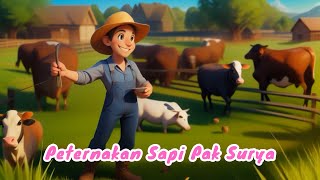 PETERNAKAN SAPI PAK SURYA ANIMASI KARTUN ANAK [upl. by Aneles]