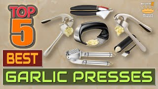 Top 5 Best Garlic Presses 2024  Garlic Mincer Crusher amp Stainless Steel Tools [upl. by Phipps]