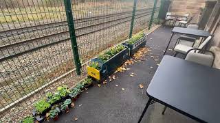 Trains at South Wingfield 21124 PEAK 45130 with 1 coach waits [upl. by Aihsemat]