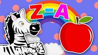 ABC Song  Z to A  Learn the Alphabet BACKWARDS  Pocket Preschool [upl. by Gertruda]