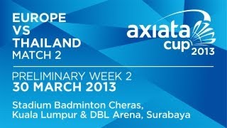 Round 2  WS  Tine Baun EUR vs Ratchanok Intanon THA  Axiata Cup 2013 [upl. by Mingche475]