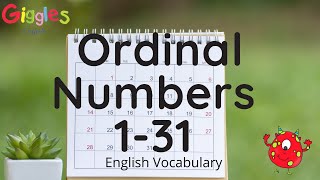 Ordinal Numbers in English 131 [upl. by Ythomit523]