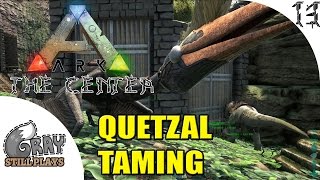 ARK Survival Evolved The Center  Quetzal Taming Also The New Water Base  Part 13  Multiplayer [upl. by Icnarf359]