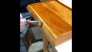 Traditional Lacquering of a Zelkova Wood Tray [upl. by Gavrah]