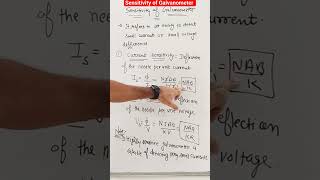 Sensitivity of galvanometer class 12  Moving Coil Galvanometer Part 2 [upl. by Eetnuahs]