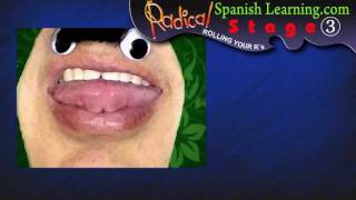 Learn Spanish  How to Roll your rs  4 Steps Tutorial  RR Alveolar Trill pronunciation 480p [upl. by Melton]