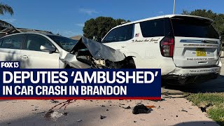 HCSO deputies ambushed seriously injured in car crash Press Conference [upl. by Aloise]