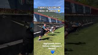 Tommaso Starace si allena con Di Lorenzo e Kvaratskhelia 🏋‍♂🤣 shorts napoli [upl. by Ammann]