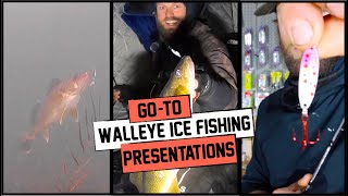 CRUSHING Walleyes Ice Fishing AGGRESSIVE Lure [upl. by Zonda]