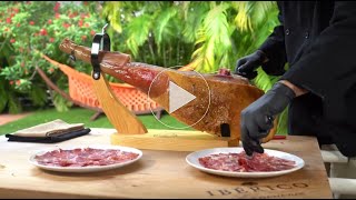 How To Carve A Whole Jamon Iberico De Bellota from Iberico Club 2 min StepbyStep video [upl. by Enois635]