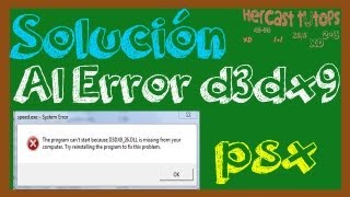 Solucion al error d3dx9dll al abrir juegos de PS1 [upl. by Saxena]