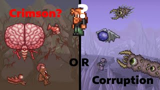 Should you play Crimson or Corruption  Terraria Compared 3 [upl. by Nitsirhc539]