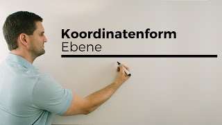 Koordinatenform einer Ebene bestimmen Vektorgeometrie  Mathe by Daniel Jung [upl. by Eerahs497]