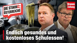 Tipps aus Vorzeigeland  Endlich gesundes und kostenloses Schulessen  kronetv NEWS [upl. by Lorianna]