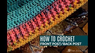 How to Crochet Front Post Back Post Crochet Stitches FPBP [upl. by Helse]