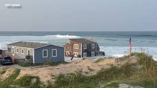 VIDEO Sea swallows beach home in North Carolina Outer Banks [upl. by Bram21]