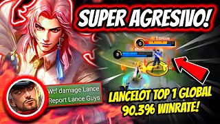 ¡SU VELOCIDAD DE REACCION ES INHUMANA LANCELOT TOP 1 GLOBAL 903 WINRATE  MOBILE LEGENDS [upl. by Pitzer]