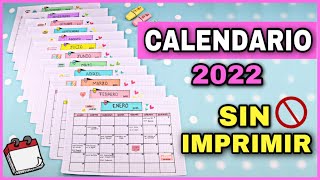 HAZ TU PROPIO CALENDARIO SIN IMPRIMIR NADA  PAPELERÍA CASERA  NatyGloss [upl. by Enniotna]