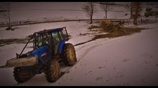 Drone Abattage de peupliers fayards et pins  Entreprise Robert Marey  New Holland Tm 155 [upl. by Jemine]