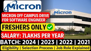 Micron Recruitment 2024  OFF Campus Drive For 2024  2023 Batch Hiring [upl. by Hermine]