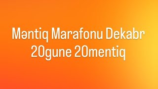 Dovlet qullugu Mentiq Marafonu nümunə sual izahlari 1 [upl. by Rez]