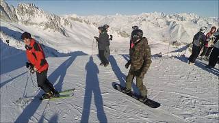 Passo Tonale Downhill route Cime Presena Red 41 Red 39 Black 37 [upl. by Ocram107]