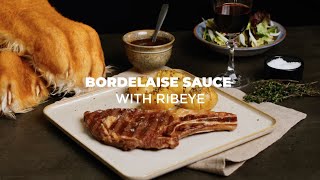 Ribeye steak with bordelaise sauce  SteakMaster [upl. by Nylac721]