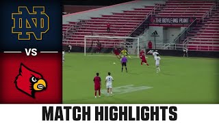 Notre Dame vs Louisville Match Highlights  2024 ACC Mens Soccer [upl. by Imelida]