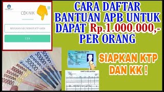 CARA DAFTAR BANTUAN APB KEMDIKBUD UNTUK DAPATKAN 1 JUTA RUPIAH [upl. by Anitsirc]