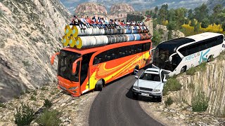 Overload Bus Driving in Most Dangerous Extreme Road  Euro Truck Simulator 2  Part78 [upl. by Nuzzi241]